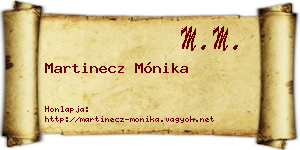 Martinecz Mónika névjegykártya